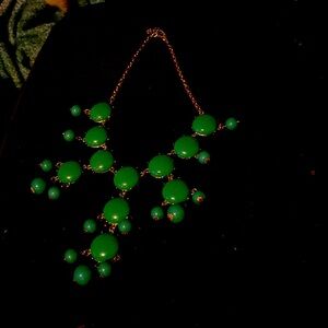 J CREW Bubble Mint Kelly Green Statement Necklace